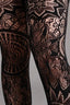 Gothic Retro Totem Sunflower Mesh Hollowed Jacquard Socks