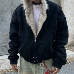 Plush Lined Oversized Jacket