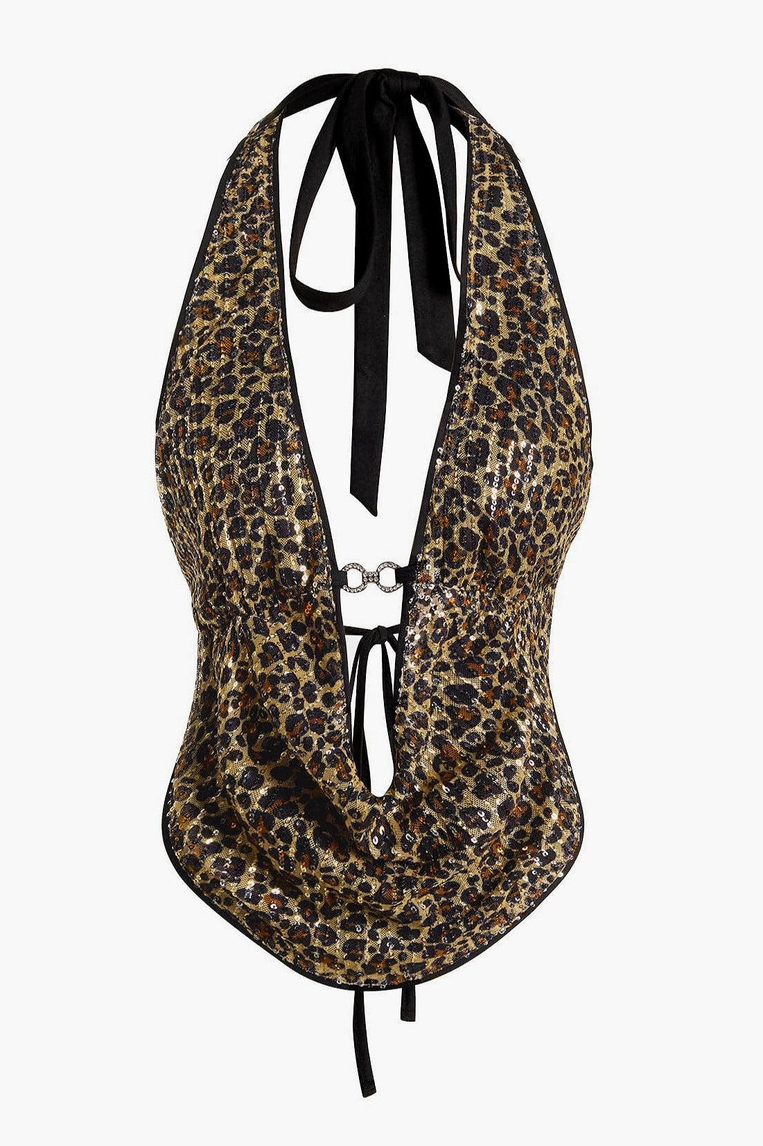 Vintage Leopard Sequin Halter Top Secondary image