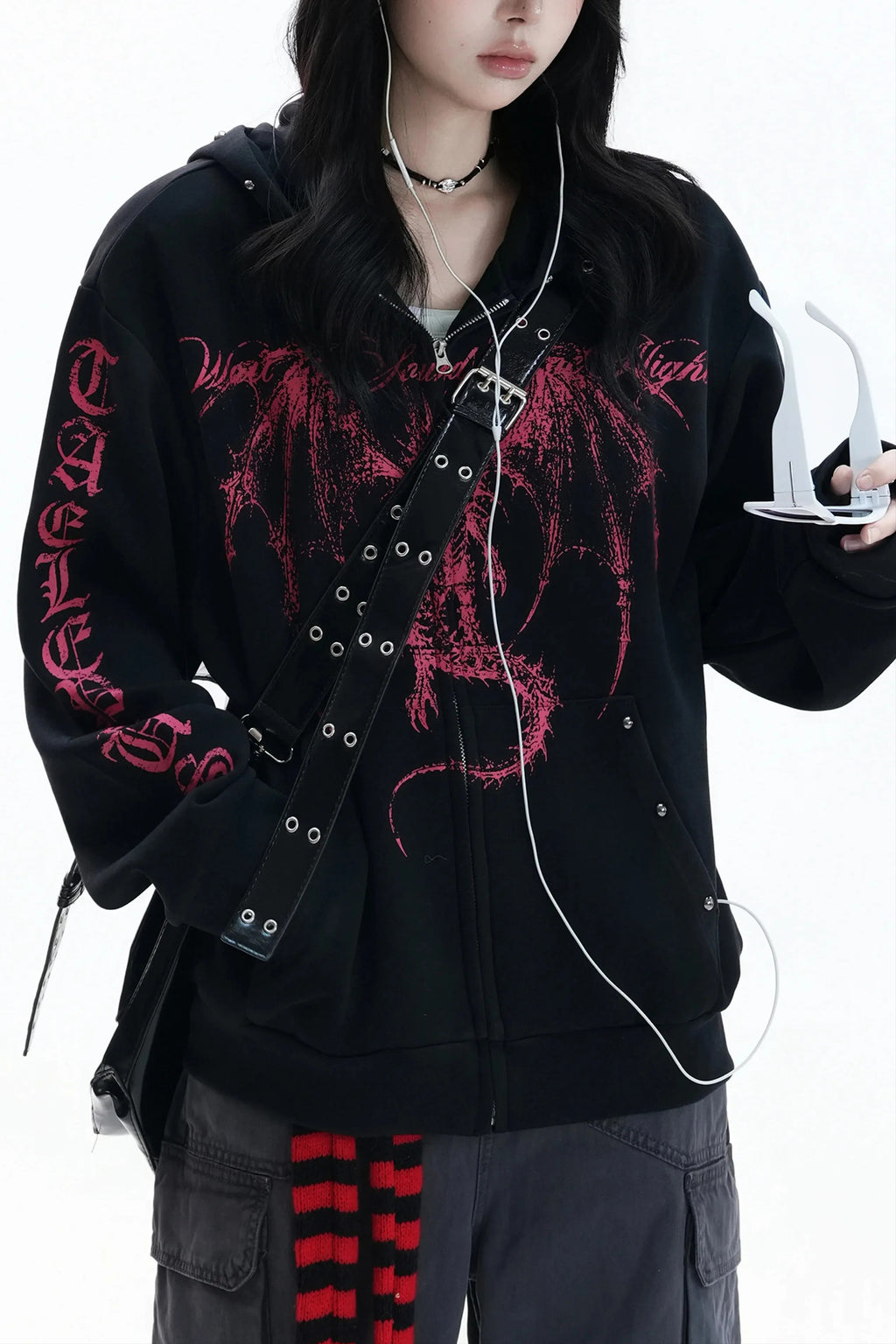 Dragon Graphic Long Sleeve Hoodies