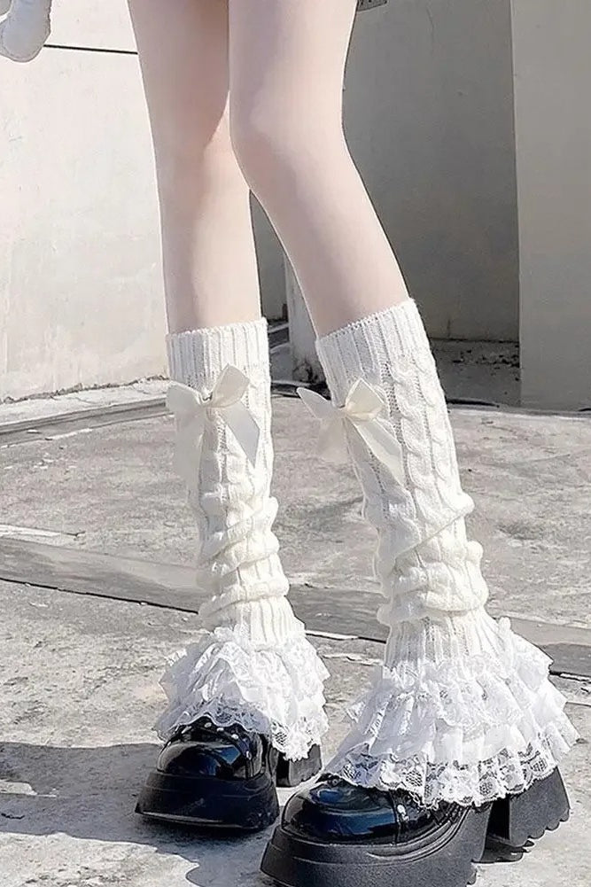 Lolita Lace Knit Leg Warmers Secondary image