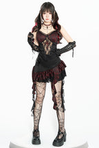 Gothic Lace Cami Mini Skirt Set