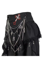 Dark Gothic Cyberpunk Chain Mini Skirt