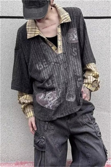Vintage Printed Loose Fit Blouse Main image
