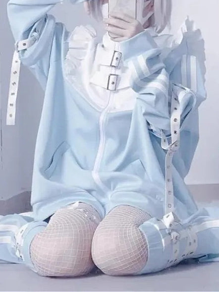 Stitch Patchwork Ruffled Sweatshirt Secondary image