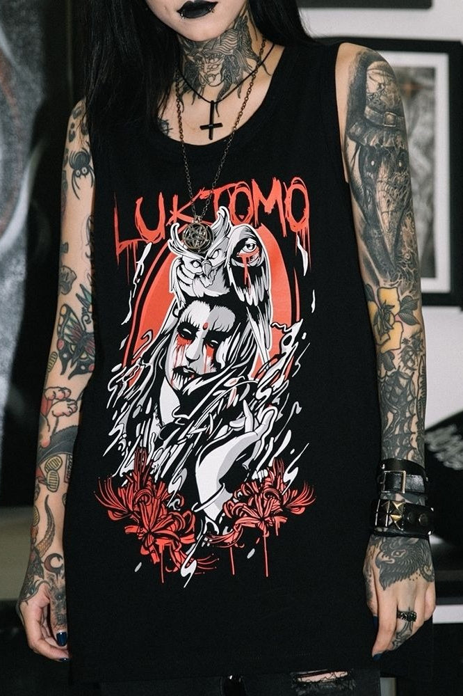 Dark Gothic Oversized Street Tank Top Main image