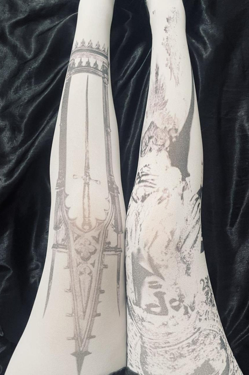 Cool Gothic Japanese Style Print JK Socks