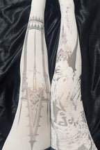 Cool Gothic Japanese Style Print JK Socks