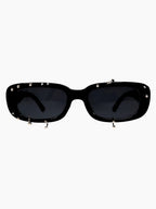 Transparent Square Studded Punk Glasses