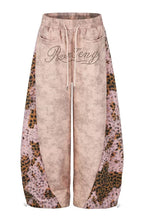Leopard Panel Wide Leg Pants