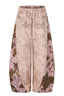 Leopard Panel Wide Leg Pants