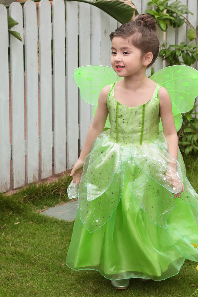 Green Fairy Dress Kid Halloween Costume Secondary image