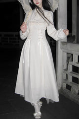 Vintage Gothic Palace Style Midi Dress