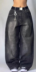 Y2K Gothic Straight Loose Pant