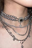 Multi Layer Grey Pearl Choker Necklace