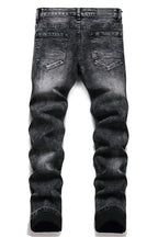 Punk Ripped Star Embroidered Denim Pants