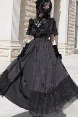 Lolita Vintage Runaway Princess Waist Cinching Maxi Dress