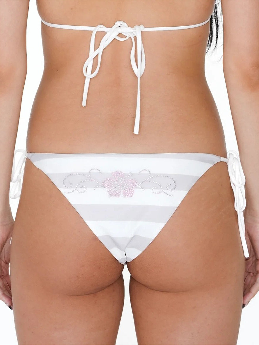 Y2K Floral Rhinestone Halter Swimwear
