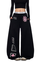 Skeleton Graphic Wide Leg Pants