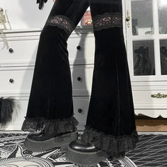 Black Lace Harajuku Pants
