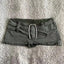 Army Green Low Rise Mini Denim Skirt