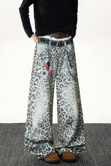 Lazy Style Harajuku Artistic Trendy Straight Denim Pants