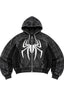 Spider Graphic Contrast Panel Hoodies