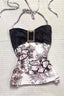 Floral Slim Tie Halter Top
