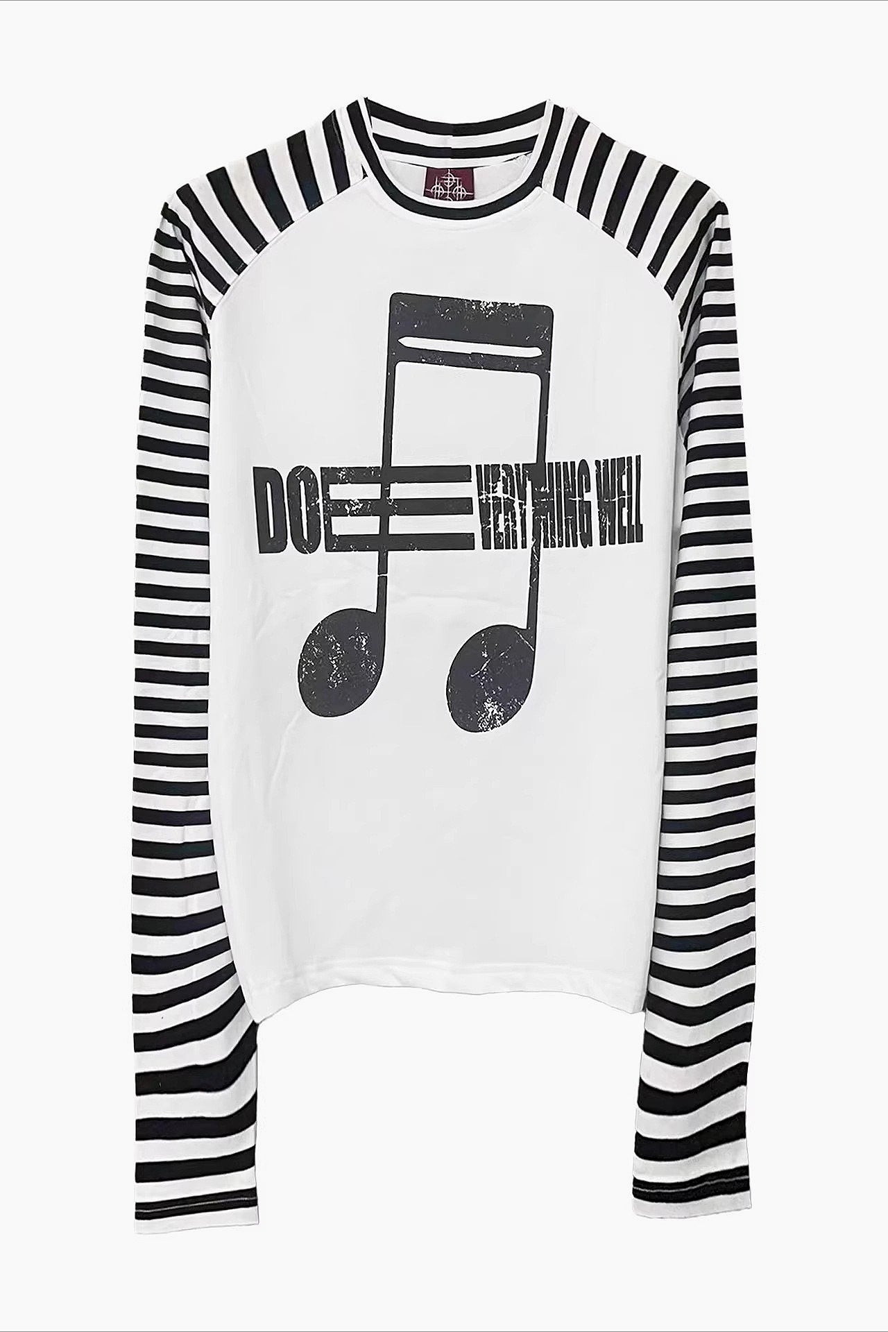 Street Note Letter Print Striped T-shirt Main image