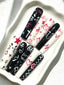 Retro Graffiti Extra Long Pipe Press On Nails
