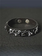 Punk Black & White Square Stud Bracelet