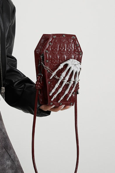 Skeleton Hand Coffin Crossbody Bags Secondary image