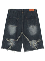 Vintage Star Loose Capri Shorts