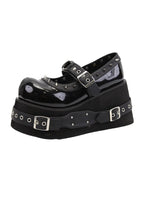 Studded Buckle Strap Platform Shoes