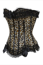 Leopard Lace Bow Slimming Corset
