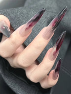 Dark Dried Rose Press On Nails