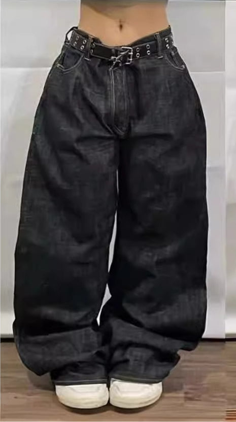 Y2K Gothic Baggy Straight Pants Secondary image