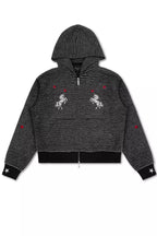 Horse Motif Star Striped Hoodies