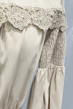 Off-Shoulder Lantern Sleeve Blouse