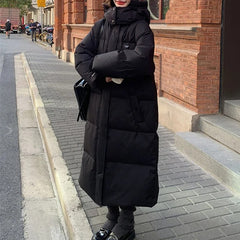 Reversible Long Hooded Parka Coat