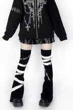 Japanese Y2K Aby Style Bandage Over-Knee Leg Warmers