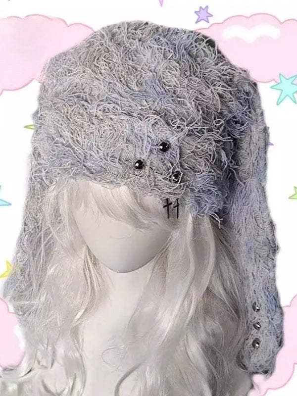 Harajuku Y2K Punk Rivet Rabbit Ear Hat Main image