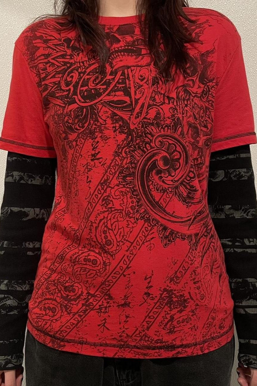 Vintage Patchwork Print T-Shirt Main image