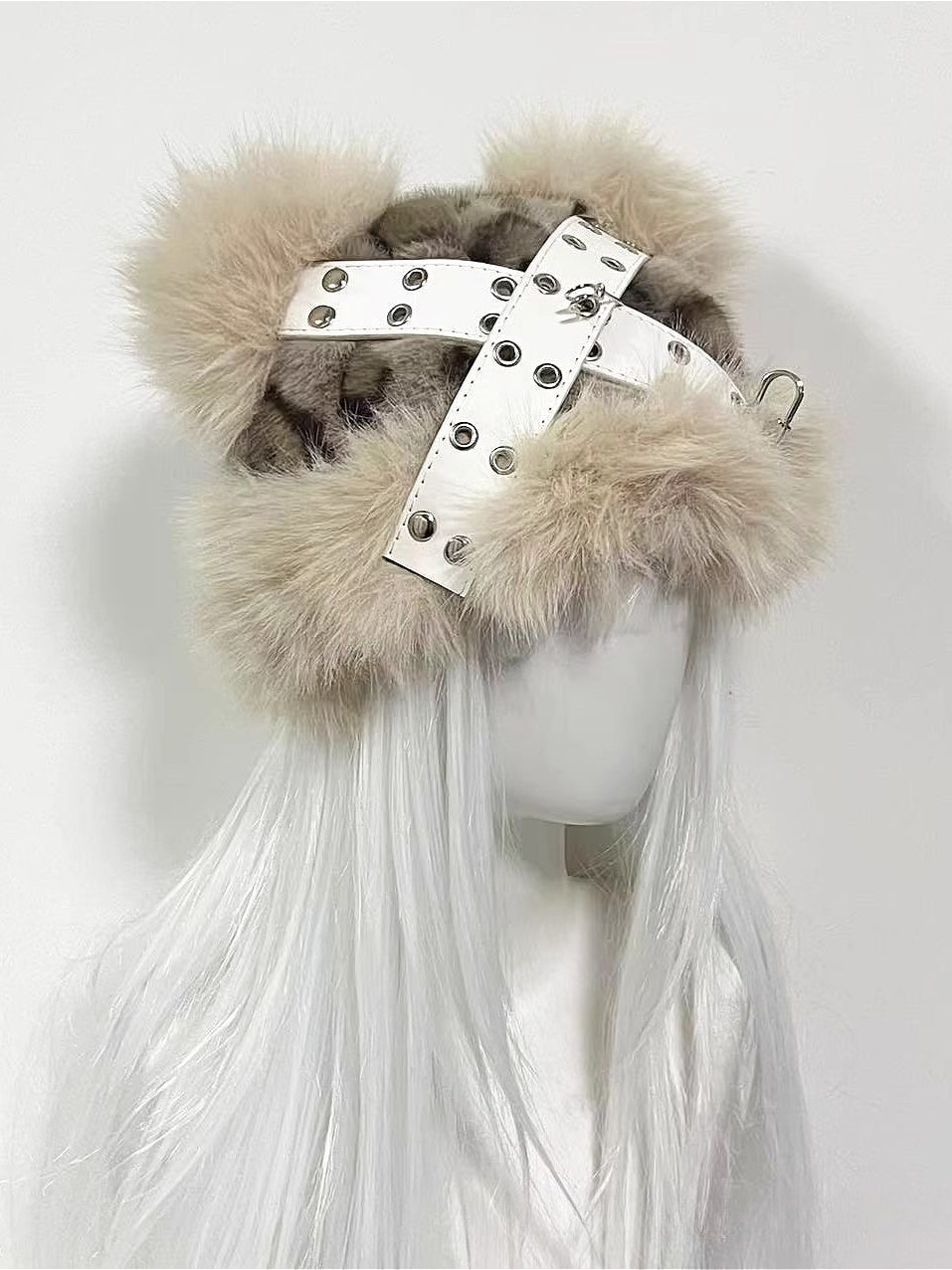 Y2K Leather Buckle Punk Bucket Hat