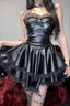 Gothic Lace Trim Bodycon Mini Dress
