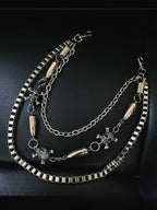 Double Layer Skull Metal Waist Chain
