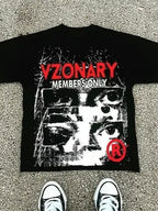 Gothic Graphic Oversized Streetwear T-shirt