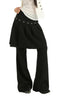 Pleated Skirt Overlay Flared Pants