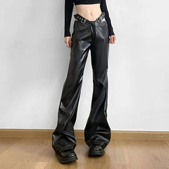 Black Cargo Waistband Pants