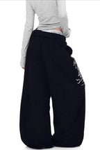 Punk Gradient Cross Fleece Wide Pants